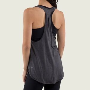 Lululemon 105 F Singlet Heathered Dark Grey Size 8